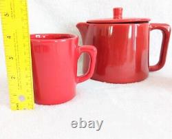 Mid Century Modern VERY RARE Red Limited of 200 MADE IN USA Teapot Mug Set MCM