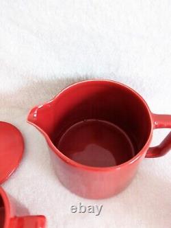 Mid Century Modern VERY RARE Red Limited of 200 MADE IN USA Teapot Mug Set MCM