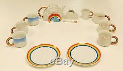 Mid Century Modern Vandor Imports Rainbow Tea Coffee Set Made in Japan 1979 1980