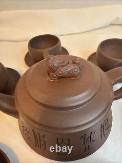 Ming Furnace Old Purple Mud Chinese Yixing Tea Pot Set 14 Pieces A7