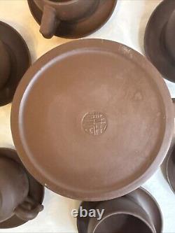 Ming Furnace Old Purple Mud Chinese Yixing Tea Pot Set 14 Pieces A7