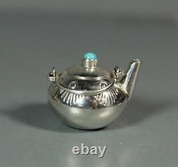 Miniature Teapot set Navajo Sterling Silver Wesley Whitman Signed