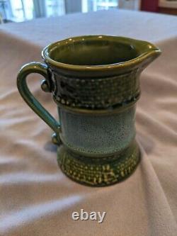Modern 1970's Elongated Olive and Moss Green Tea Pot Set, 9 Pieces