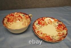 Moriyama Orange Gold 1926-1929 Tea Pot Plates Saucers 48 Pieces L2445