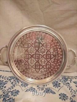 Moroccan Tea Set, Handmade Silver Teapot, Engraved Tea Tray, Set Of 6 CupsNEW