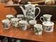 Mottahedeh Exotic Plant Vintage Sugar Creamer Teapot 7 Cups Chocolate Set Euc