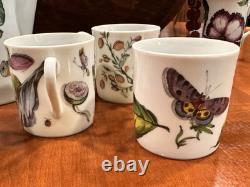 Mottahedeh Exotic Plant Vintage Sugar Creamer Teapot 7 Cups Chocolate Set Euc