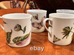Mottahedeh Exotic Plant Vintage Sugar Creamer Teapot 7 Cups Chocolate Set Euc