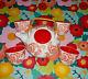 Mount Everest Tea Pot Set 4 Cups Good Condition Rare Floral China Japan