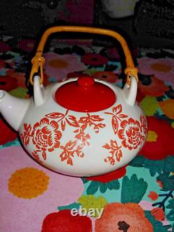 Mount Everest Tea Pot Set 4 Cups Good Condition Rare Floral China Japan