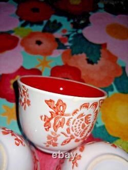 Mount Everest Tea Pot Set 4 Cups Good Condition Rare Floral China Japan