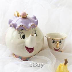 Mrs Potts Beauty And The Beast Tea Cup Cartoon Teapot Set Valentine's GIft sale