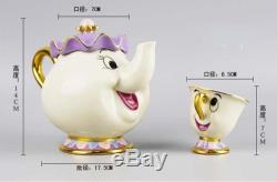 Mrs Potts & son Chip cup Beauty & Beast Tea Pot & Cup Set Elegant Gift Ceramics