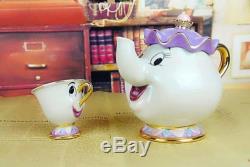 Mrs Potts & son Chip cup Beauty & Beast Tea Pot & Cup Set Elegant Gift Ceramics