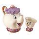 New Disney Beauty And The Beast Mrs. Potts Chip Tea Pot & Cup Set Teapot Mug