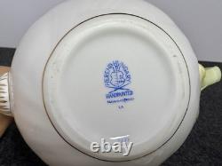 NEW Herend Rothschild Garden Teapot With Rose Finial Leaf Handle 5.5 in High