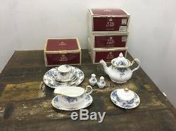NEW Moonlight Rose Royal Albert Bone China, Serving For 4 Set + Teapot, Gravy