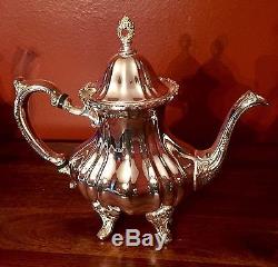NEW, NEVER USED, TOWLE SILVERPLATE, FOUR PIECE COFFEE AND TEA SET