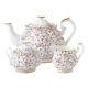 New Royal Albert Rose Confetti Teapot Set 3pce