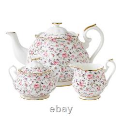 NEW Royal Albert Rose Confetti Teapot Set 3pce