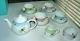 New Tiffany Summer Tea Pot Set Sugar Creamer 4 Cups+ Boxes Unused Dragonflies