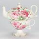New Vintage Style Tea For One Set Teapot Cup Rose Shabby Chic Porcelain High Tea