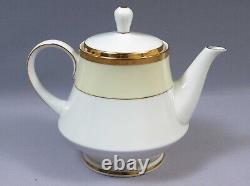 NORITAKE ASTORIA Coffee Tea set Gold Cream Teapot Cream Sugar Teacups