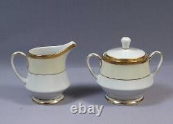 NORITAKE ASTORIA Coffee Tea set Gold Cream Teapot Cream Sugar Teacups