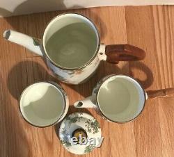 NWT MacKenzie-Childs Vintage Camp High Tea or High Coffee 3-Piece Set with Lid