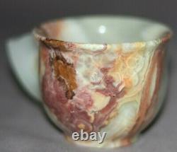 Natural Onyx Saucers 4.5 & Six Cups 3 Set Green Onyx