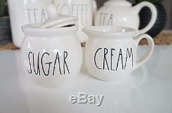 New 9 pcs Rae Dunn Coffee Tea Canister Teapot Sugar Pot and Cream Pitcher set 5