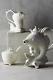 New Anthropologie Fish Poisson Full Tea Set Teapot, Creamer & Sugar Bowl