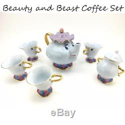 New Cartoon Beauty And The Beast Teapot Mug Mrs Potts Chip Tea Pot Cup Set Hot