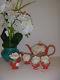 New Franz Porcelain Venice Peony Set Of Teapot, Salt&pepper, Creamer, Sugar Jar