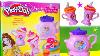 New Hasbro 2015 Sparkle Play Doh Tea Party Set Featuring Disney Princess Cinderella Ariel Belle