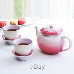 New Le Creuset Fleur Teapot Tea Set From Japan F/S