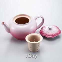 New Le Creuset Fleur Teapot Tea Set From Japan F/S
