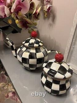 New McKenzie Country Enameled Sugar Bowl And Tea Pot from Newman Marcus