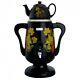 New Russian Electric Samovar Teapot Set Tea Kettle Teakettle Khokhloma Black