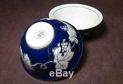 New Russian Lomonosov design cobalt blue Gold Trim china tea set 1teapot 6 bowl