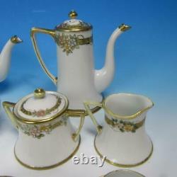 Nippon China 22 Pc Tea Set Teapot, Demi Pot, Creamer, Sugar, 6 Cups/Saucers