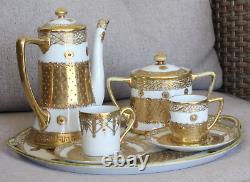 Nippon Tea Set Tray Teapot / Coffee Pot Teacups & Saucers Sugar Bowl Maple Leaf