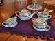 Noritake 20056 Black Gold Encrusted 1924. Tea Pot, Sugar Bowl, Creamer, Spoon Hold