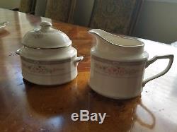 Noritake China Rothschild Tea / Coffee Pot / Teapot, Sugar, Creamer set