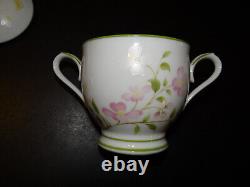 Noritake First Blush Tea Set Sugar Bowl Tea Pot Creamer Vintage 1970 Ceramic