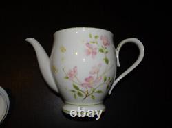 Noritake First Blush Tea Set Sugar Bowl Tea Pot Creamer Vintage 1970 Ceramic