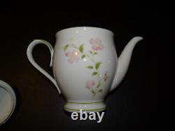 Noritake First Blush Tea Set Sugar Bowl Tea Pot Creamer Vintage 1970 Ceramic