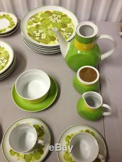 Noritake Hawaiian Holiday Wahine 46pc Set Dinner Plates Salad Cups Tea Pot Sugar