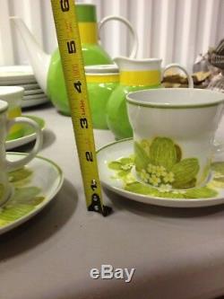 Noritake Hawaiian Holiday Wahine 46pc Set Dinner Plates Salad Cups Tea Pot Sugar