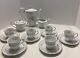 Noritake Susanna Tea Set Tea Pot Six Demitasse Cups Saucers Chocolate Coffee